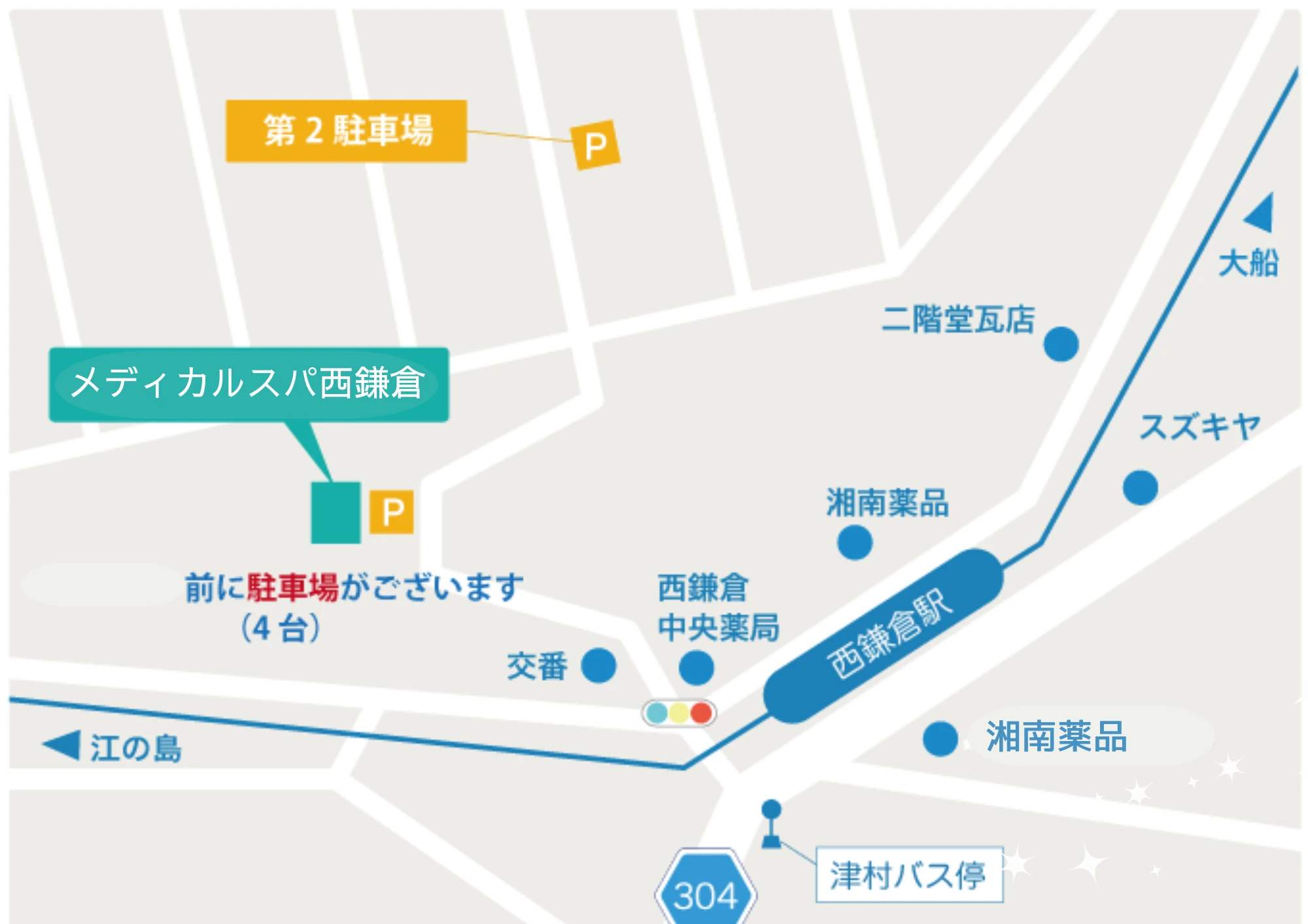 メディカルスパ西鎌倉の周辺地図